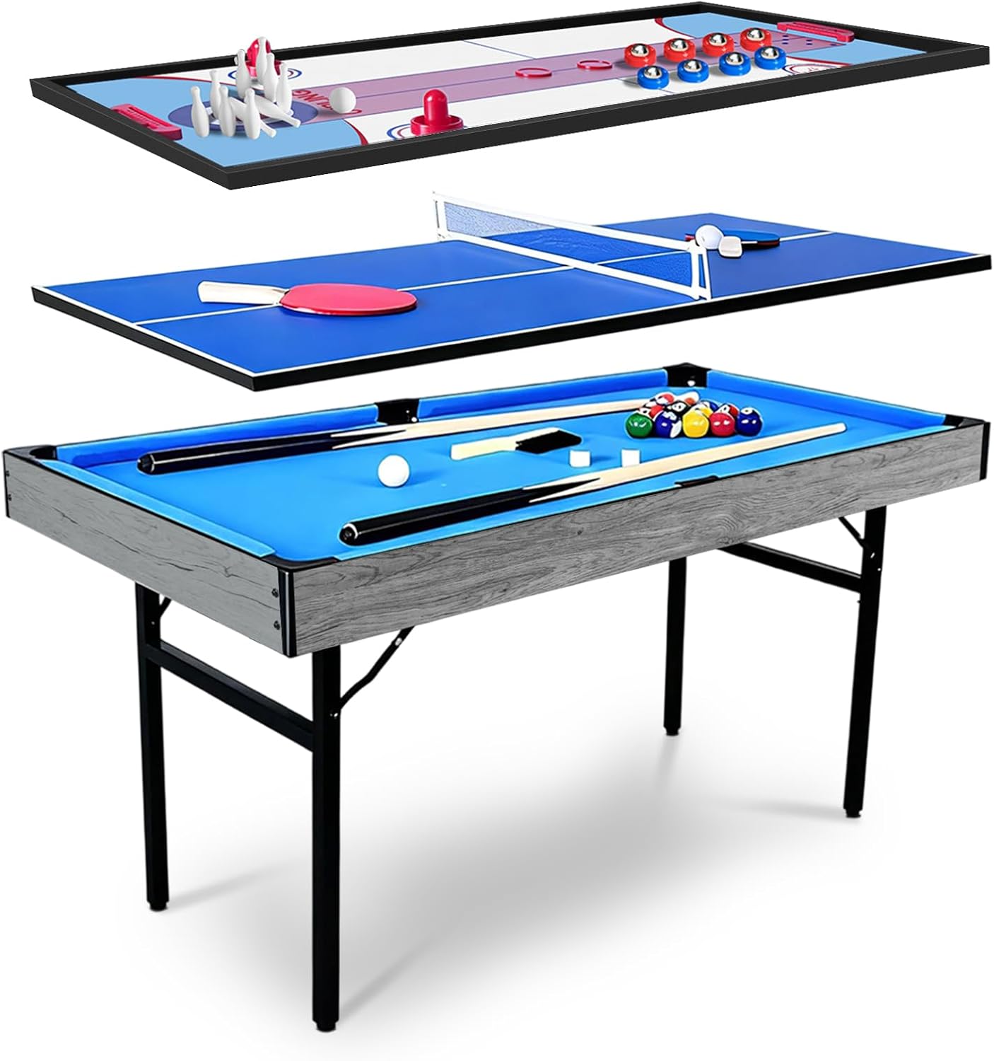Air Hockey Table - طاولة ألعاب متعددة الوظائف 5 في