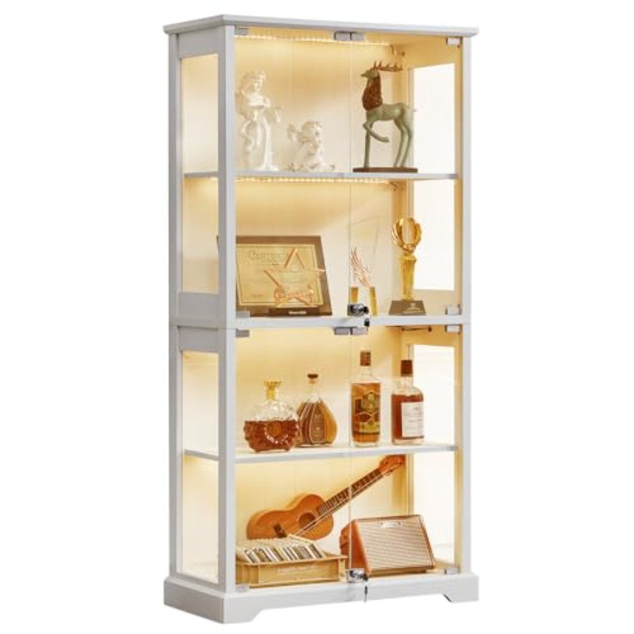 خزانة عرض زجاجية بتصميم ريفي م - مراجعة Glass Cabinet Display وسعره