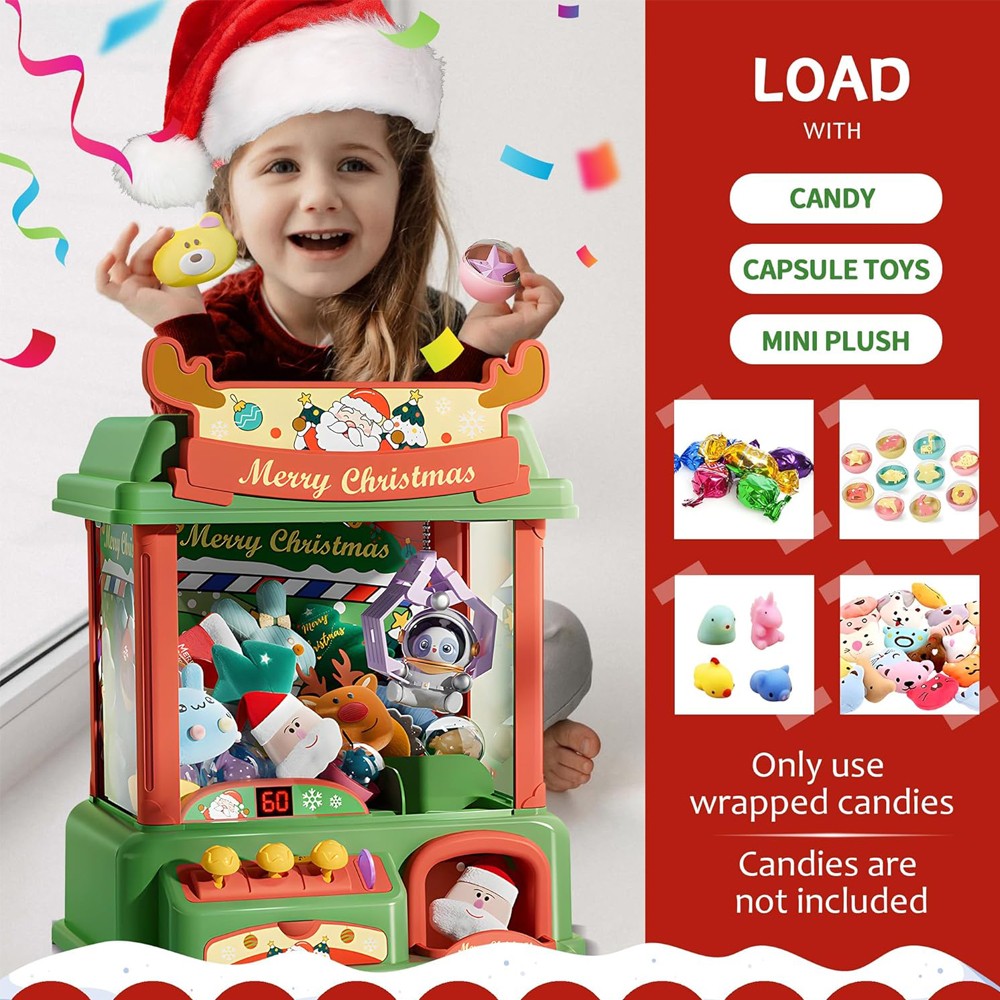 آلة مخلب عيد الميلاد للأطفال ، - مراجعة Arcade Toy Claw Vending Machine وسعره