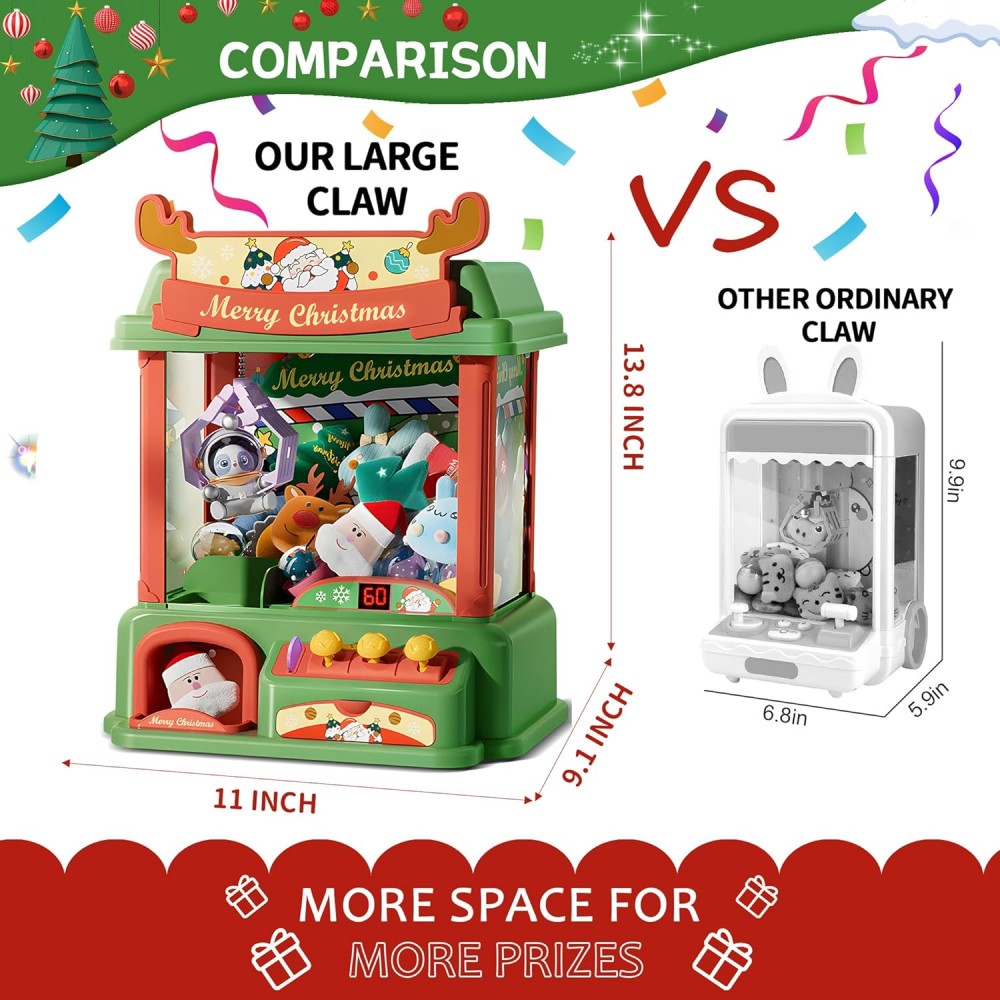 آلة مخلب عيد الميلاد للأطفال ، - مراجعة Arcade Toy Claw Vending Machine وسعره