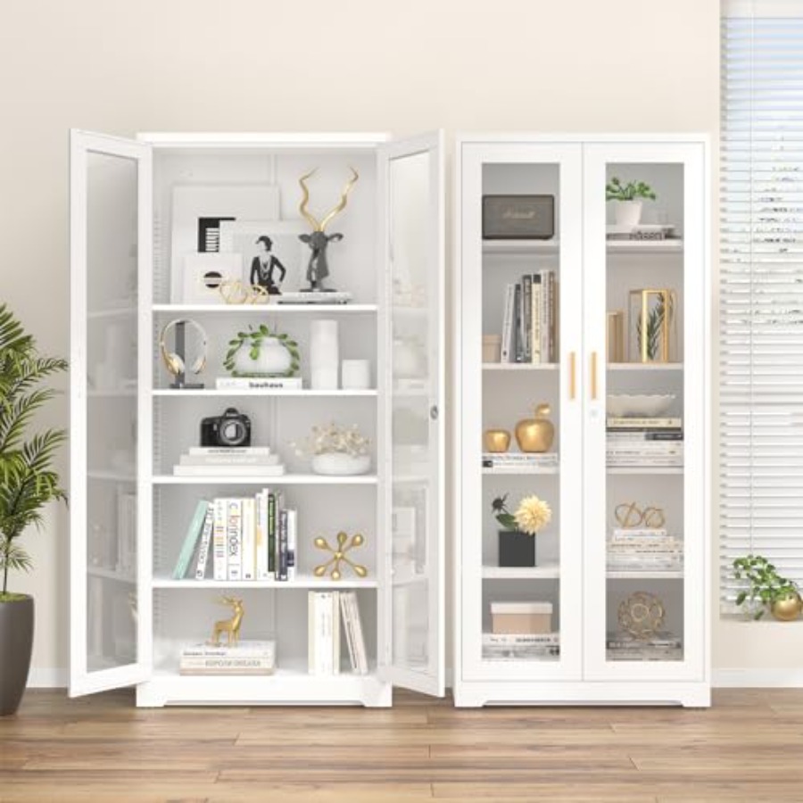 خزانة عرض منزلية للتحف مع أبوا - مراجعة Glass Cabinet Display وسعره