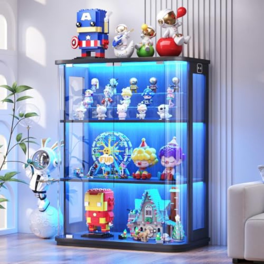 خزانة عرض دائرية بثلاث طبقات م - مراجعة Glass Cabinet Display وسعره