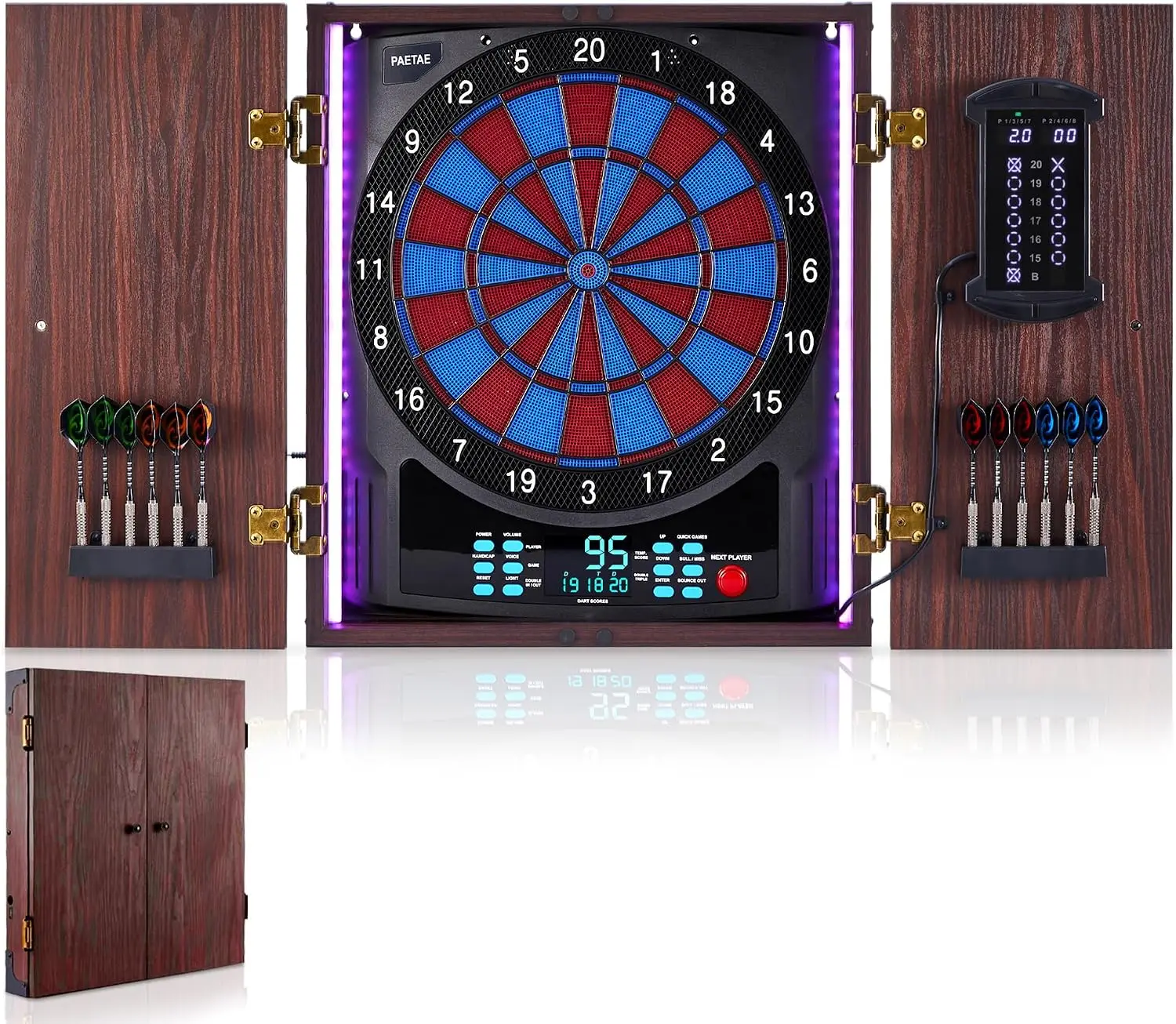 خزانة لوحة السهام الإلكترونية  - مراجعة Electronic Dartboard Cabinet وسعره