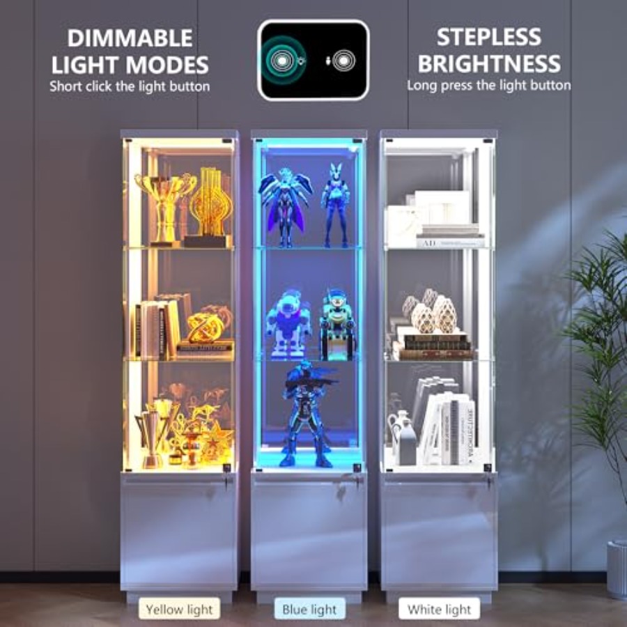 خزانة عرض زاوية لغرفة المعيشة، - مراجعة Glass Cabinet Display وسعره