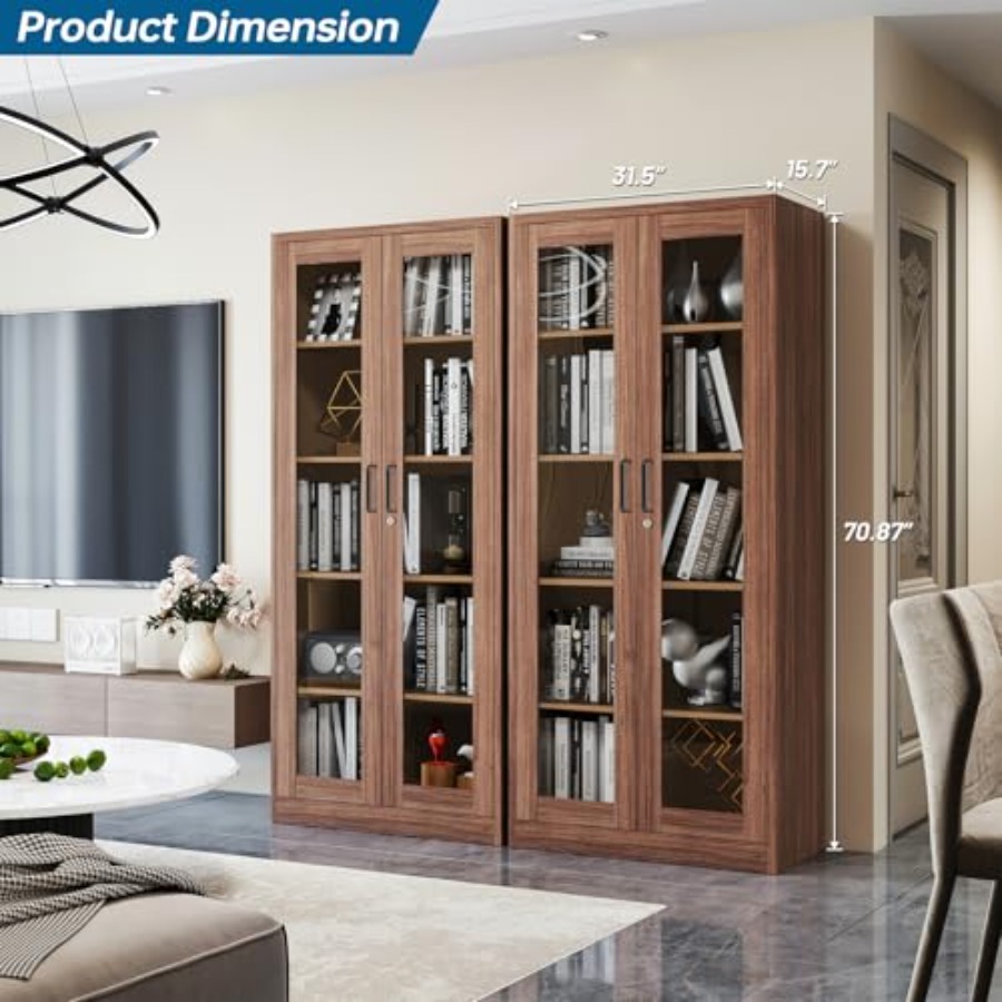 خزانة عرض بأبواب زجاجية للمنزل - مراجعة Glass Cabinet Display وسعره