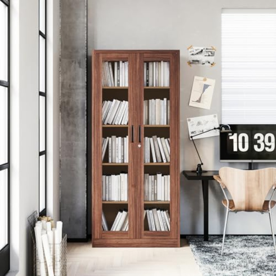 خزانة عرض بأبواب زجاجية للمنزل - مراجعة Glass Cabinet Display وسعره