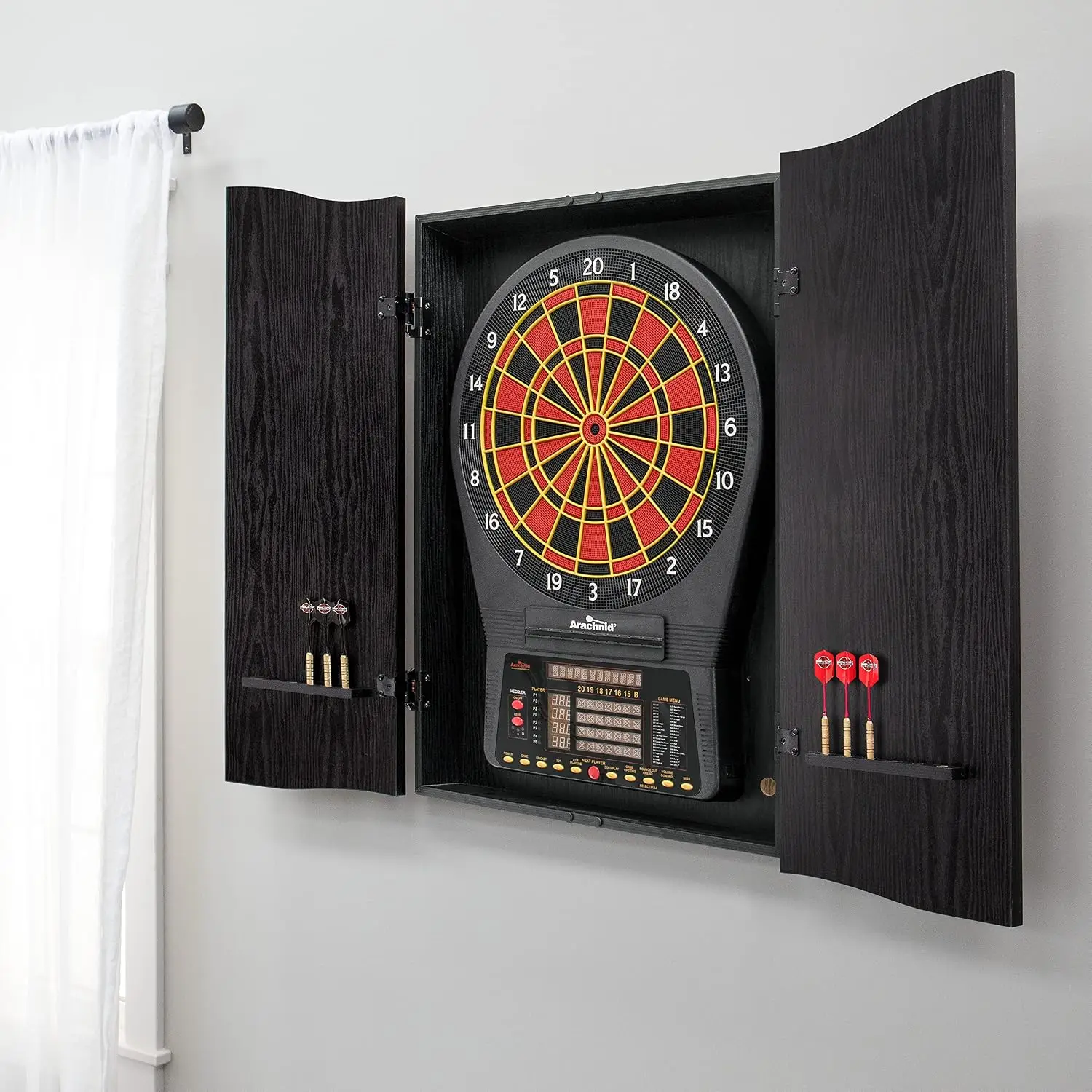 خزانة لوحة السهام بلاك كريكت ب - مراجعة Electronic Dartboard Cabinet وسعره