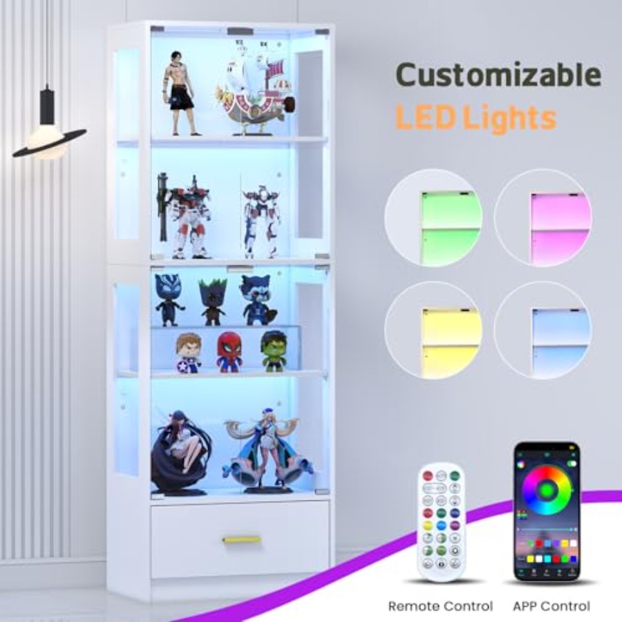 خزانة عرض زجاجية بأبواب - خزان - مراجعة Glass Cabinet Display وسعره