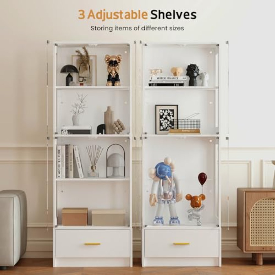 خزانة عرض زجاجية بأبواب - خزان - مراجعة Glass Cabinet Display وسعره